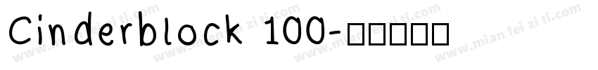 Cinderblock 100字体转换